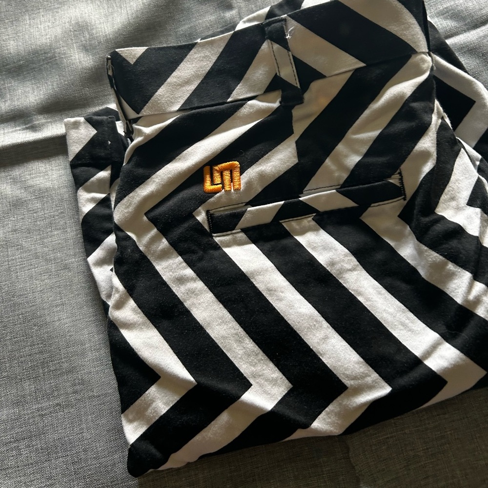 Loudmouth ZigZag Black & White stripped golf shorts